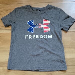 *3/$15* Under Armour Boys Gray Freedom Tee Size 4